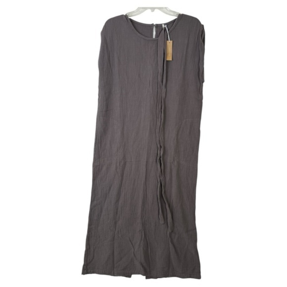 HELLO NITE NWT WOMEN’S GAUZE BELT DRESS VOLCANIC GLASS SZ M